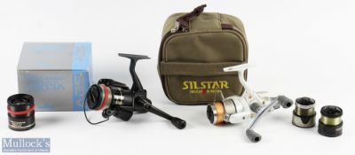 Shimano 1000 GTM Stradic fixed spool reel, runs very well, light use, 2 spare spools, in Silstar