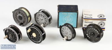 A collection of fly reels, consisting of: 1x Edgar Sealey Fly Man 3 1/4