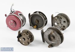 Collection of small reels, as follows: 1x The Invicta centre pin 2 1/2