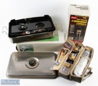 A collection of fishing equipment for going fishing, made up of: 1x Snowbee smoker cooker, stainless