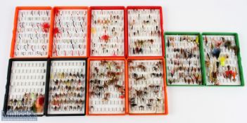 A collection of 5 Fox boxes with over 300 trout wet and dry flies, all in very good condition (5)