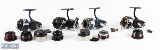 A collection of Mitchell France fixed spool spinning reels, comprising: 1x 300 good bail, runs
