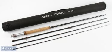 Greys Alnwick GRXi+ carbon fly rod 9' 4pc, line 6#, alloy double uplocking reel seat, lined
