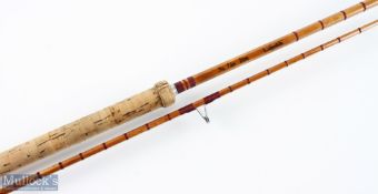 R Chapman & Co Ware, Herts, Peter Stone Ledgerite split cane rod 10' 2pc, 26