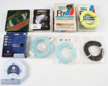 6x Fly Lines appear unused; a Hardy Mach 65 Speyline 11-CT clear sink tip; Airflo 7000Tj series WF11