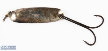 Farlows, London, Stewart big game silver spoon with twin hooks