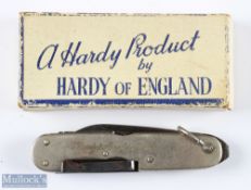Hardy Bros - The Hardy's Anglers Knife No 3, strong spring to all tools, good condition, in box with