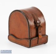 Hardy Bros block leather reel case 3 1/2