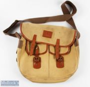 Hardy Alnwick canvas and leather shoulder fishing bag 14