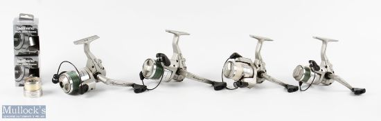 4x Sigma Supra fixed spool reels features 2040/030, 2040/035 (x2) and 2040/025 reel examples with 2x