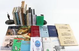 A Quantity of Modern Fishing Hunting Books and DVD Video, with noted titles of - Fifty Popular Flies