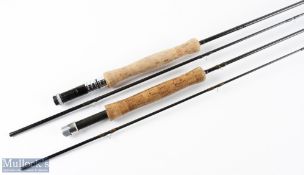 Unnamed carbon fly rod 9' 2pc, uplocking alloy reel seat, lined stripping guide, light use, cloth