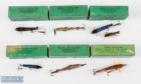 A collection of Percy Wadhams artificial baits, hand painted by Alfred Barnes 1942, unsold stock