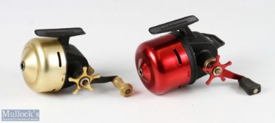 2x Abu Sweden closed face reels - Abu-Matic 80, large thumb brake, runs very well; Abu-Matic 40,