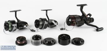 Mitchell France 300 fixed spool spinning reel, good bail, cased spare spool, light use, runs well,