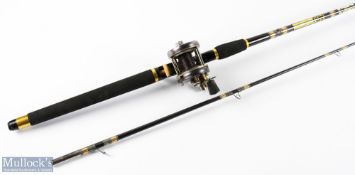 Abu Sweden combination rod and reel - Diplomat 662 zoom spinning rod, 7' 2pc 10-30g, a spring loaded
