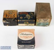 A collection of fishing reel boxes: made up of Penn USA Delmar 285 M with instructions and cloth