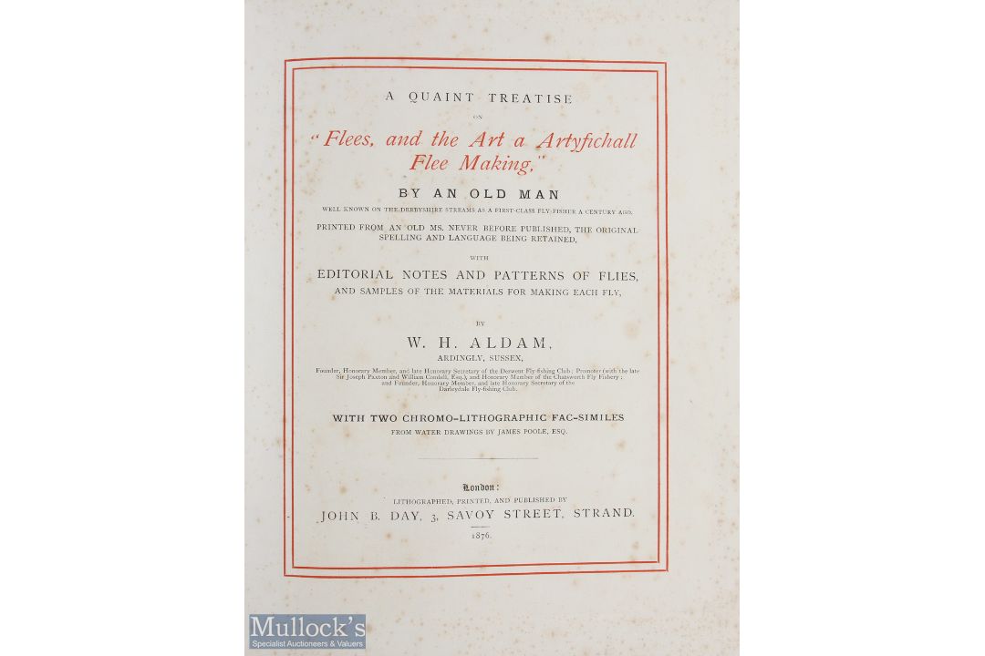 1876 A Quaint Treatise on Flies and Fly Making by an old fisherman W H Aldam, with a collection of - Image 2 of 4