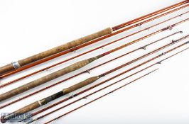 A E Rudge Redditch hollow glass salmon fly rod 12' 3pc 24