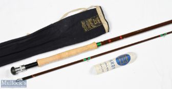 Hardy Alnwick Esk hollow glass fly rod 10' 2pc line 7#, alloy uplocking reel set, lined butt/tip