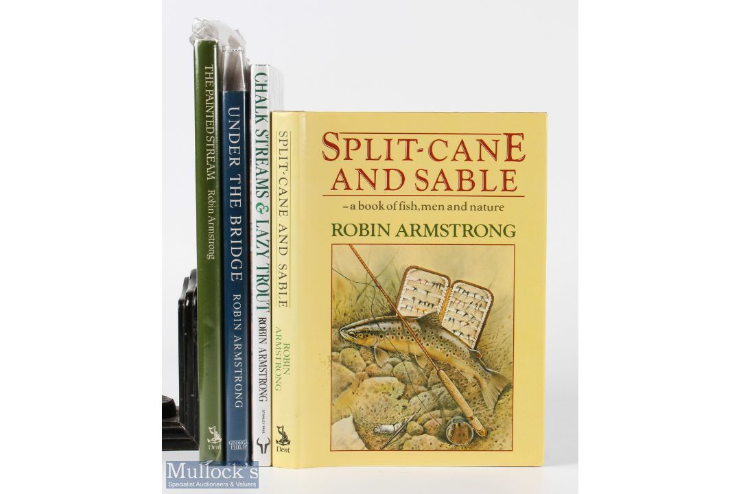 Trout Fly Fishing Books by Robin Armstrong, to include-split cane and stable 1988, the painted river