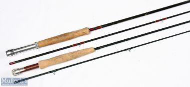 Sportfish carbon fly rod, 8' 2pc line 3/4 #, alloy uplocking reel seat with wood insert, lined