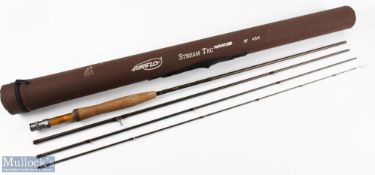 Airflo Streamtec Nano carbon fly rod 10' 4pc, 5/6# alloy uplocking reel seat with burr wood