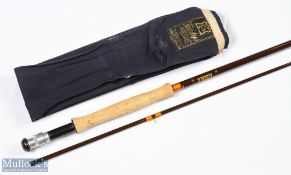Hardy Bros Fibalite fly rod, 9' 2pc, line 6 #, alloy uplocking reel seat, light use, MCB