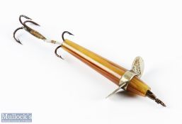 Very rare Hardy Alnwick Transparent Amber Devon, the Maori Inanga 2