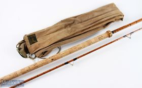 R Chapman & Co Ware, Herts Peter Stone Ledgerstrike split cane rod 10' 2pc, 26