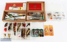 A large collection of artificial baits by Abu, Shakespeare, Kyoto and Swelling - 1x Plano case 11
