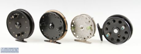 A collection of trotting reels, all in zip cases: 1x Allcock style 4 1/2