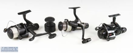 Leeda Venus Kit fixed spool reel, good bail, light use, runs very well, zip case; Simano Sedano 4000