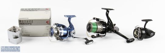 Shimano Nexave 4000FL fixed spool spinning reel, with spare spool, runs very well, with instructions