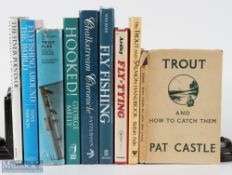 Trout Salmon Fly Fishing Books to include: A Handbook of Fly Tying Denis H Ardley-Signed 1977, The