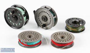 J W Young & Son Redditch Beaudex alloy fly reel with spare spool, 3 3/8