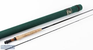 Orvis USA Silver Label TL carbon fly rod 0701 mid flex 6.6, 3 3/8oz, 9' 2pc line 6#, uplocking alloy