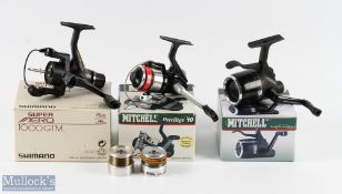 Mitchell Privilege 10 fixed spool spinning reel, with two spare spool instructions, original box,