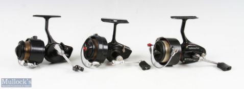 Collection of Mitchell fixed spool reels LHW, comprising 440A Lightning Cast, 206 S, model Depose.