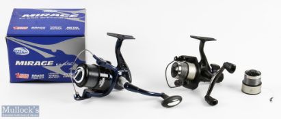 Shimano 1000 GTM Super Aero fixed spool spinning reel, good bail arm, runs very well, with spare