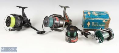 Okuma Argo L500 Graphite fixed spool reel, res balancing system, good bail, runs well; Ryobi Project