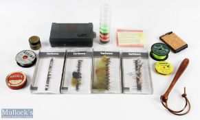 A collection of flies and terminal tackle for trout fishing, consisting of: 4x new and unused nugget