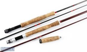 Daiwa C98 carbon trout fly rod 9' 2pc line 5/6# double uplocking alloy reel seat, lined butt/tip