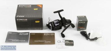 Fox Stratos FS 7000 fixed spool reel with spare spool and handle, strong bail, again looks unused,