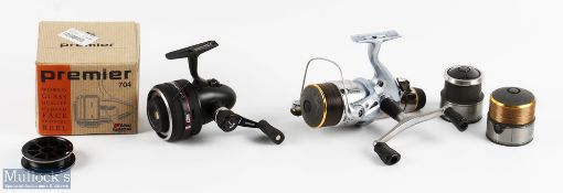 Abu Sweden Premier 704 closed face spinning reel, with spare spool, light use, runs very well,