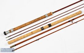 R Chapman & Co, Ware Herts, split cane spinning rod 