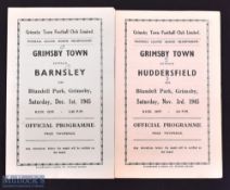 War time 1945/46 Grimsby Town v Huddersfield Town (3rd November), v Barnsley (1st December) war