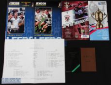 Rugby Miscellany (7): Fixture Cards, Kilmarnock 1929-30, Porthcawl 1950-1; Single Sheet Scotland