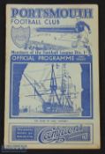 1937/1938 Portsmouth v Grimsby Town Div. 1 match programme 18 April 1938; team changes, o/wise