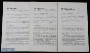 3x Early Charlton Athletic Football Contracts featuring George Pearson 1959, Leon Rand 1960 and